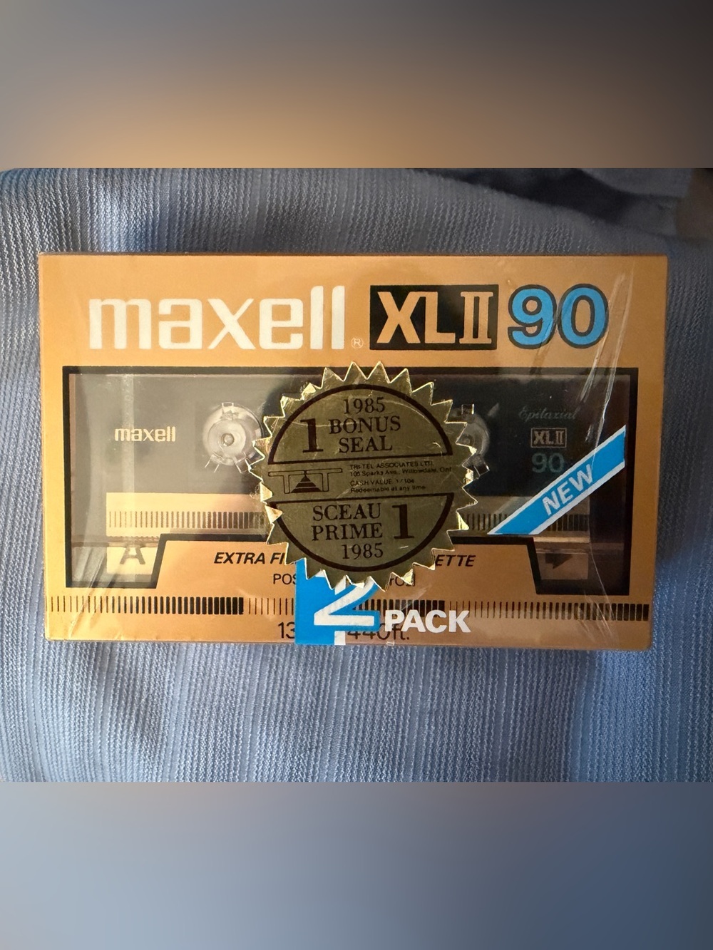 MAXELL XL II 90 Audio Cassette Tape - Deadstock Vintage (2 Pack) 1985 BLANK